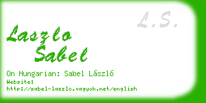 laszlo sabel business card